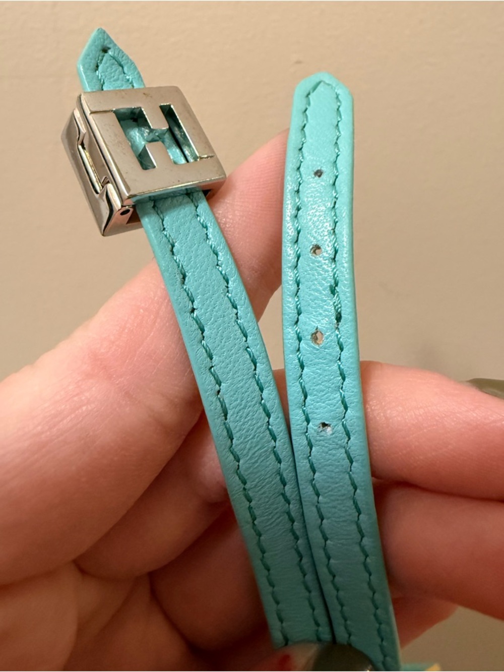 FENDI Tiffany Blue Looping Bracelet w/ Box - Picture 8 of 9